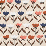 Flower Friends Cotton Linen Fabric - Cloud9 - 1/2 yard