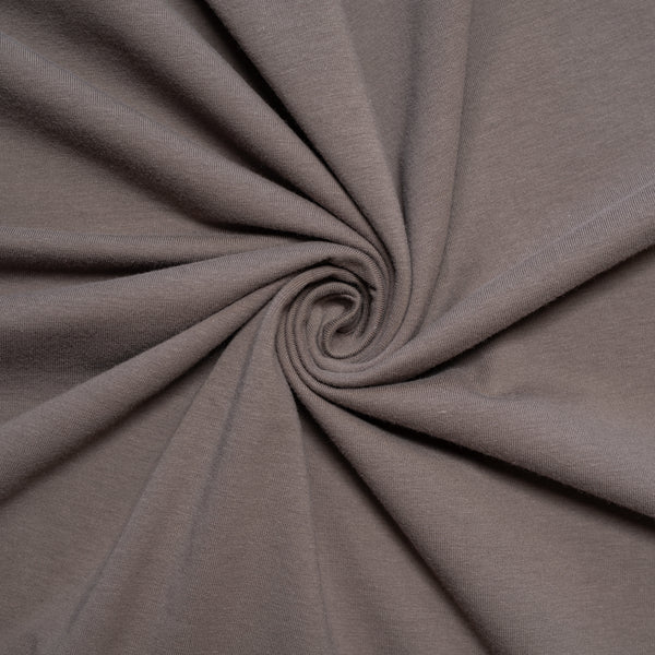 Organic Charcoal Jersey Knit Solid - Birch Fabrics - 1/2 yard