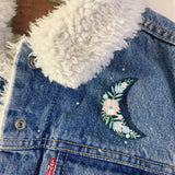 Floral Crescent Moon Patch