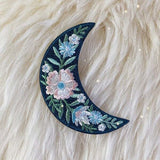 Floral Crescent Moon Patch