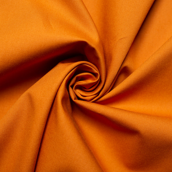 Organic Cotton Poplin Fabric in Orange - Birch Fabrics - 1/2 yard