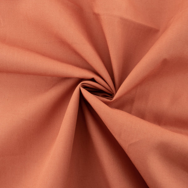 Organic Cotton Poplin Fabric in Apricot Brandy - Birch Fabrics - 1/2 yard